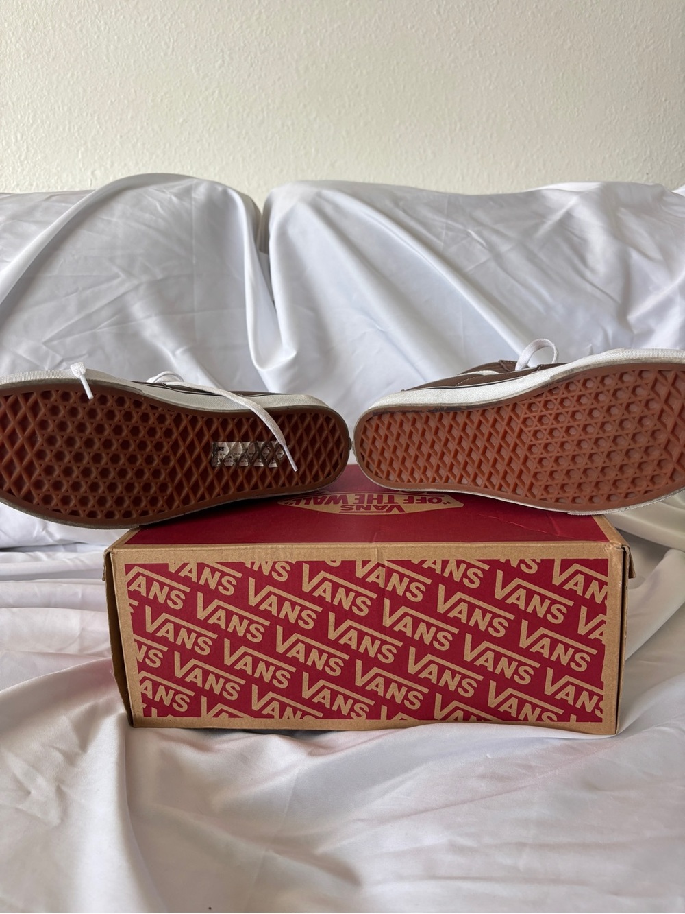 Vans Brown and White High-Top Suede Sneakers - Picture 7 of 8